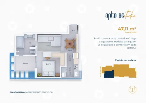 imagem 3 - Apartamento/Studio Mobiliado (Marcenaria) imagem 3 - Apartamento/Studio Mobiliado (Marcenaria)