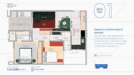 imagem 2 - Apartamento padrão Mobiliado (Marcenaria) imagem 2 - Apartamento padrão Mobiliado (Marcenaria)